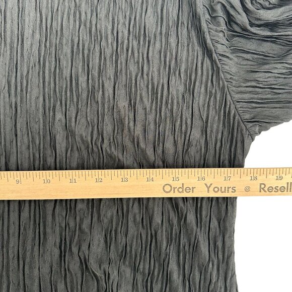 Vintage Ruth Norman New York Black Blouse Size Small Textured - Picture 6 of 9